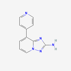 molecular formula C11H9N5 B8565408 8-Pyridin-4-yl-[1,2,4]triazolo[1,5-a]pyridin-2-ylamine 