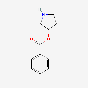 molecular formula C11H13NO2 B8565420 (S)-(-)-3-benzoyloxypyrrolidine 