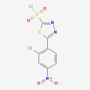 5-(2-Chloro-4-nitrophenyl)-1,3,4-thiadiazole-2-sulfonyl chloride