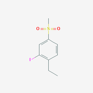 molecular formula C9H11IO2S B8565458 1-Ethyl-2-iodo-4-(methylsulfonyl)benzene 