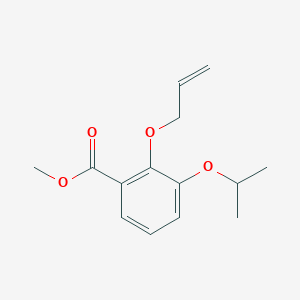 molecular formula C14H18O4 B8565463 Methyl 3-(propan-2-yloxy)-2-(prop-2-en-1-yloxy)benzoate 