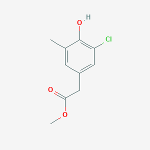 molecular formula C10H11ClO3 B8565544 (3-Chloro-4-hydroxy-5-methyl-phenyl)-acetic acid methyl ester 