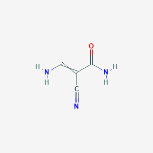 molecular formula C4H5N3O B8565574 3-Amino-2-cyanoacrylamide 