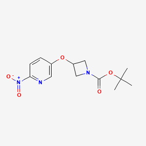 molecular formula C13H17N3O5 B8565579 tert-Butyl 3-(6-Nitropyridin-3-yloxy)azetidine-1-carboxylate CAS No. 1346674-71-2