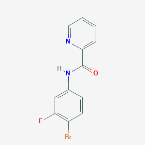 molecular formula C12H8BrFN2O B8565712 N-(4-bromo-3-fluorophenyl)pyridine-2-carboxamide 