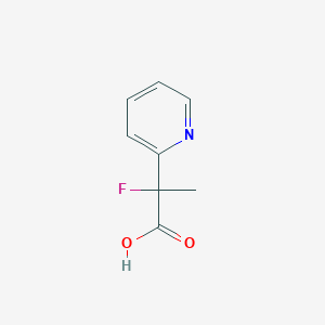 molecular formula C8H8FNO2 B8565727 2-Fluoro-2-pyridin-2-ylpropanoic acid 