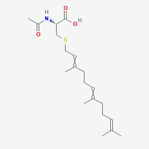 molecular formula C20H33NO3S B8565735 (2R)-2-acetamido-3-(3,7,11-trimethyldodeca-2,6,10-trienylthio)propanoic acid 