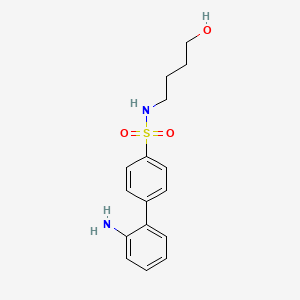 molecular formula C16H20N2O3S B8565750 [1,1'-Biphenyl]-4-sulfonamide, 2'-amino-N-(4-hydroxybutyl)- CAS No. 871113-85-8