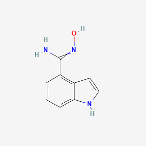 molecular formula C9H9N3O B8565769 N'-hydroxy-1H-indole-4-carboximidamide 