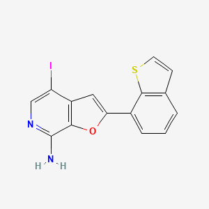 2-(1-Benzothiophen-7-yl)-4-iodofuro[2,3-c]pyridin-7-amine