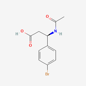 molecular formula C11H12BrNO3 B8565944 Acetyl-p-bromo-beta-phenylalanine 