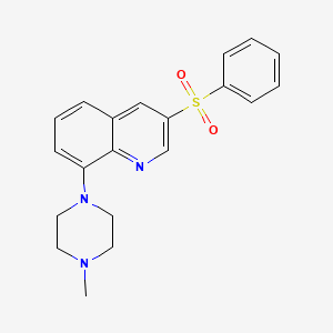 molecular formula C20H21N3O2S B8565948 8-(4-Methyl-piperazin-1-yl)-3phenylsulfonylquinoline CAS No. 607742-54-1