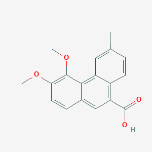 molecular formula C18H16O4 B8565956 3,4-Dimethoxy-6-methylphenanthrene-9-carboxylic acid CAS No. 88695-93-6