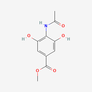 molecular formula C10H11NO5 B8565963 Methyl 4-acetamido-3,5-dihydroxybenzoate CAS No. 56066-50-3