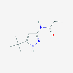 molecular formula C10H17N3O B8565972 N-(5-tert-Butyl-1H-pyrazol-3-yl)propanamide CAS No. 84958-62-3