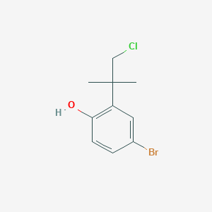 molecular formula C10H12BrClO B8566001 4-Bromo-2-(2-chloro-1,1-dimethyl-ethyl)phenol 