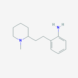 molecular formula C14H22N2 B8566017 2-(2-Aminophenethyl)-1-methylpiperidine CAS No. 37611-80-6