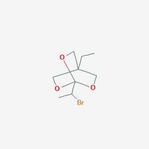 molecular formula C9H15BrO3 B8566020 1-(1-Bromoethyl)-4-ethyl-2,6,7-trioxabicyclo[2.2.2]octane CAS No. 77928-47-3