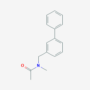 molecular formula C16H17NO B8566094 N-biphenyl-3-ylmethyl-N-methyl-acetamide 
