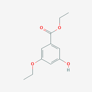 molecular formula C11H14O4 B8566105 Ethyl 3-ethoxy-5-hydroxybenzoate 