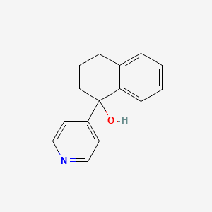 molecular formula C15H15NO B8566116 4-(1-Hydroxy-1,2,3,4-tetrahydronaphthalen-1-yl)-pyridine 