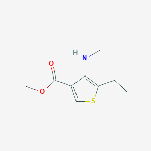 molecular formula C9H13NO2S B8566119 Methyl 5-ethyl-4-(methylamino)thiophene-3-carboxylate CAS No. 81741-95-9