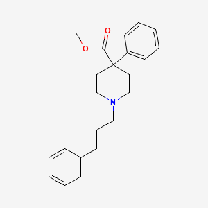 molecular formula C23H29NO2 B8566127 Ethyl 4-phenyl-1-(3-phenylpropyl)piperidine-4-carboxylate CAS No. 102762-46-9