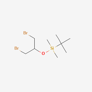 molecular formula C9H20Br2OSi B8566147 Silane, [2-bromo-1-(bromomethyl)ethoxy](1,1-dimethylethyl)dimethyl- CAS No. 153851-38-8