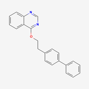 molecular formula C22H18N2O B8566173 Quinazoline, 4-(2-(1,1'-biphenyl)-4-ylethoxy)- CAS No. 124428-11-1