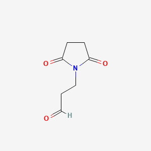 molecular formula C7H9NO3 B8566205 3-Succinimidopropionaldehyde 