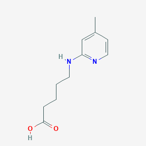 molecular formula C11H16N2O2 B8566213 5-[N-(4-Methylpyridin-2-yl)amino]pentanoic acid 