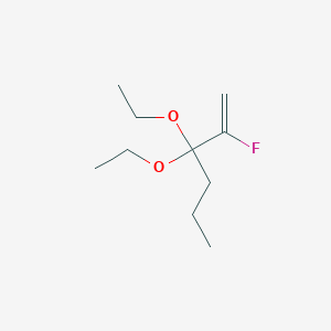 molecular formula C10H19FO2 B8566217 3,3-Diethoxy-2-fluorohex-1-ene CAS No. 76329-55-0