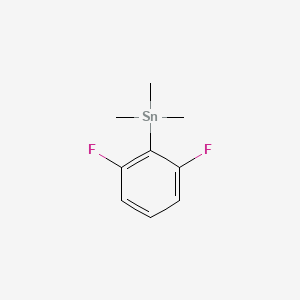 molecular formula C9H12F2Sn B8566264 Stannane, (2,6-difluorophenyl)trimethyl- CAS No. 55204-79-0