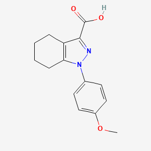 molecular formula C15H16N2O3 B8566268 1-(4-Methoxyphenyl)-4,5,6,7-tetrahydro-1H-indazole-3-carboxylic acid 