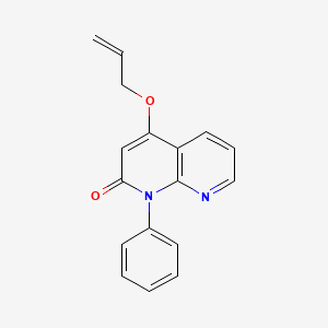 molecular formula C17H14N2O2 B8566273 1,8-Naphthyridin-2(1H)-one, 1-phenyl-4-(2-propenyloxy)- CAS No. 89109-18-2