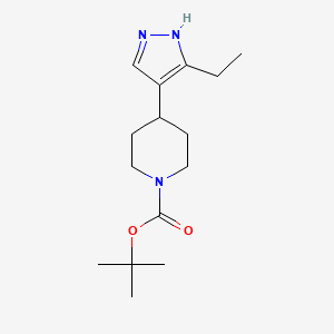 3-Ethyl-4-(N-t-butoxycarbonylpiperid-4-yl)-1H-pyrazole