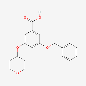 3-(Benzyloxy)-5-[(oxan-4-yl)oxy]benzoic acid