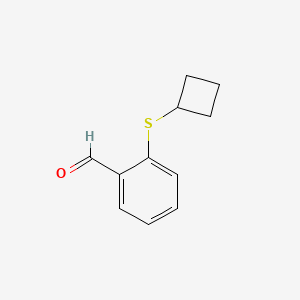 molecular formula C11H12OS B8566364 2-(Cyclobutylthio)benzaldehyde 