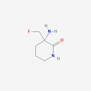 molecular formula C6H11FN2O B8566383 3-Amino-3-fluoromethyl-2-piperidone 