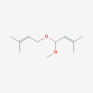 molecular formula C11H20O2 B8566396 1-Methoxy-3-methyl-1-[(3-methylbut-2-en-1-yl)oxy]but-2-ene CAS No. 54717-59-8