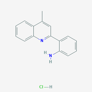 molecular formula C16H15ClN2 B8566419 2-(4-Methylquinolin-2-yl)aniline hydrochloride 