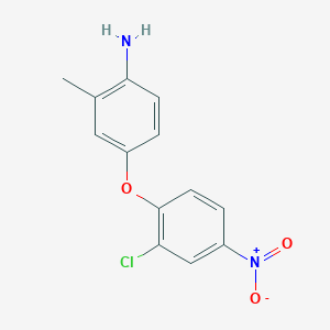 molecular formula C13H11ClN2O3 B8566427 4-(2-Chloro-4-nitrophenoxy)-2-methylaniline CAS No. 62632-14-8