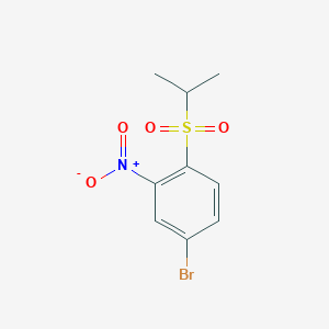 molecular formula C9H10BrNO4S B8566440 4-Bromo-1-(isopropylsulfonyl)-2-nitrobenzene 