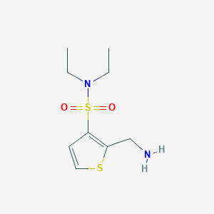 molecular formula C9H16N2O2S2 B8566456 2-(aminomethyl)-N,N-diethylthiophene-3-sulfonamide 
