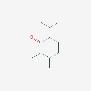 molecular formula C11H18O B8566462 2,3-Dimethyl-6-(1-methylethylidene)cyclohexanone 