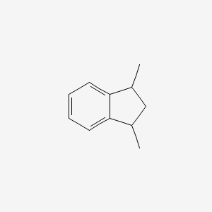 molecular formula C11H14 B8566502 1,3-Dimethylindan CAS No. 4175-53-5