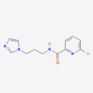molecular formula C12H13ClN4O B8566551 6-Chloro-N-[3-(1H-imidazol-1-yl)propyl]pyridine-2-carboxamide 