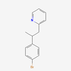 molecular formula C14H14BrN B8566553 2-[2-(4-Bromophenyl)propyl]pyridine CAS No. 58754-31-7