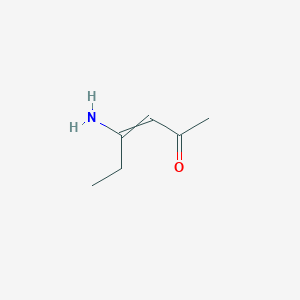 molecular formula C6H11NO B8566554 4-Aminohex-3-en-2-one CAS No. 33663-56-8