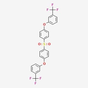 molecular formula C26H16F6O4S B8566588 Benzene, 1,1'-sulfonylbis[4-[3-(trifluoromethyl)phenoxy]- CAS No. 138938-71-3